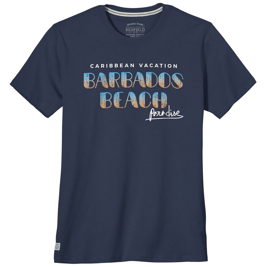 Redfield XXL T-Shirt Print Barbados denimblau