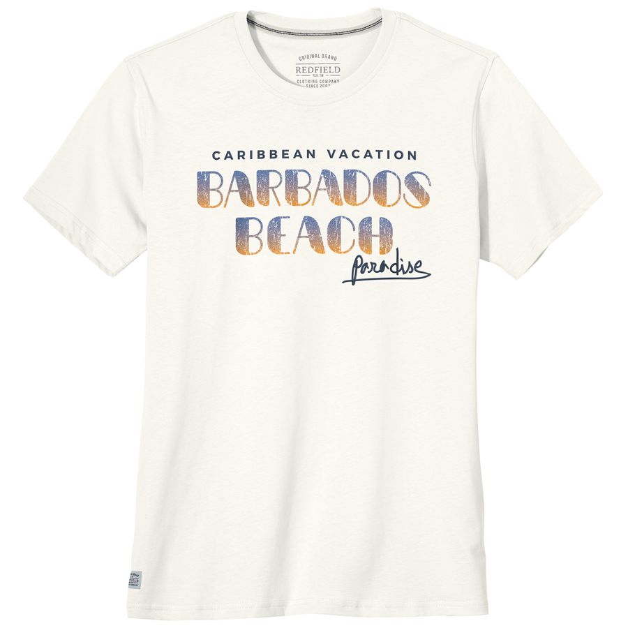 Redfield Übergrößen T-Shirt Print Barbados offwhite