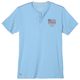 Redfield Henley-T Übergröße hellblau Brustprint Redfield Henley-T Übergröße hellblau Brustprint