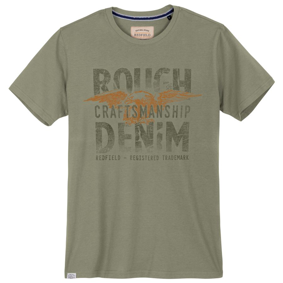 Redfield Übergrößen T-Shirt Rough Denim oliv
