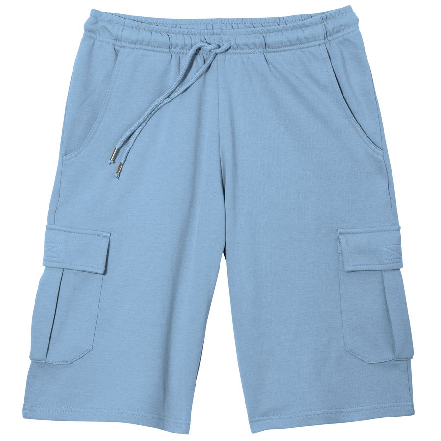 Redfield Cargo-Sweatbermuda Übergröße hellblau