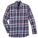 Marvelis Langarmhemd XXL blau-bordeaux kariert
