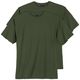 Adamo 2er-Pack Basic T-Shirt Übergröße oliv