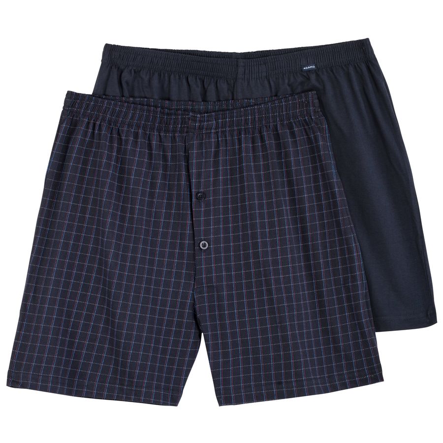 Adamo 2er-Pack Boxershorts Übergröße navy/kariert