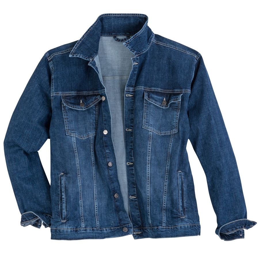 Abraxas Jeansjacke stonewash blue Übergröße