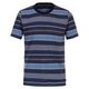 CasaModa XXL T-Shirt blau-braun Melangestreifen