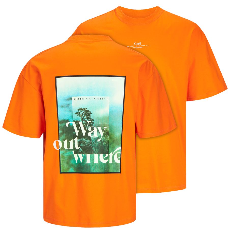 Jack&Jones XXL T-Shirt orange Rückenprint JCOAUSTIN