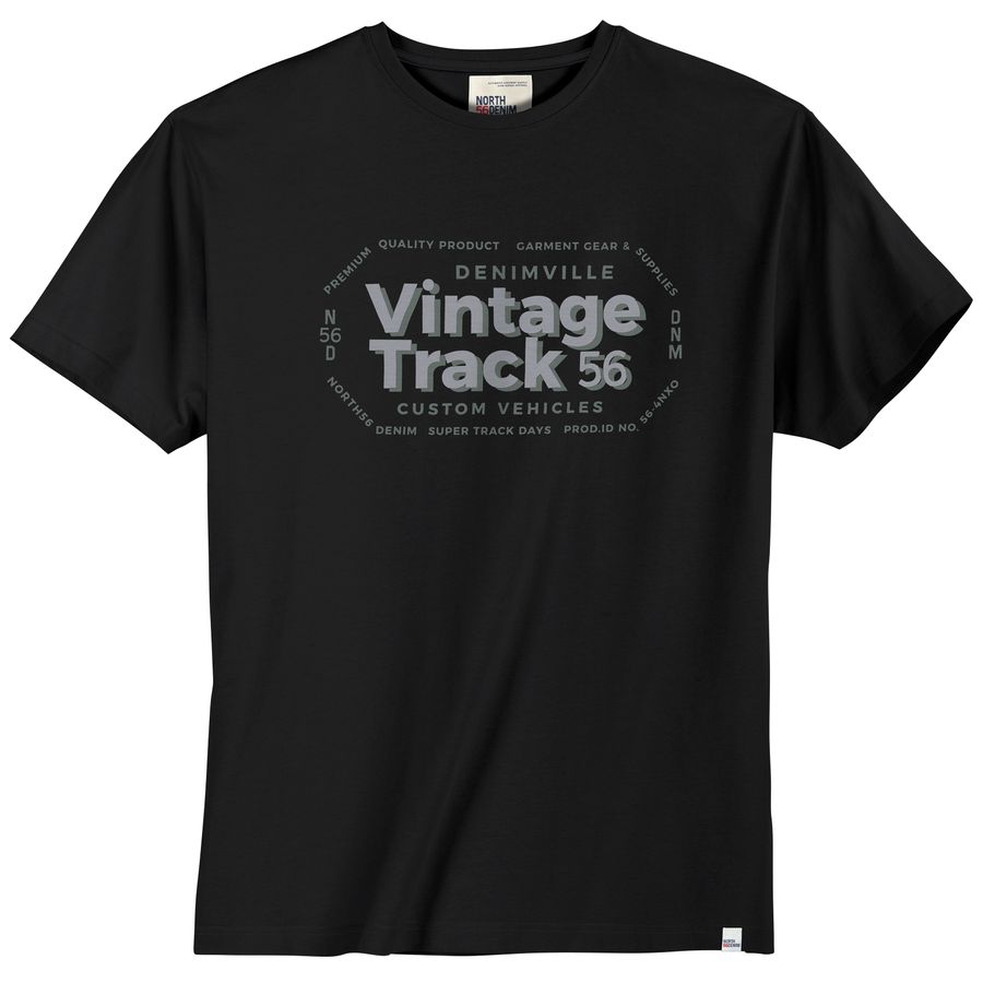 North56° Denim XXL T-Shirt schwarz Vintage Track
