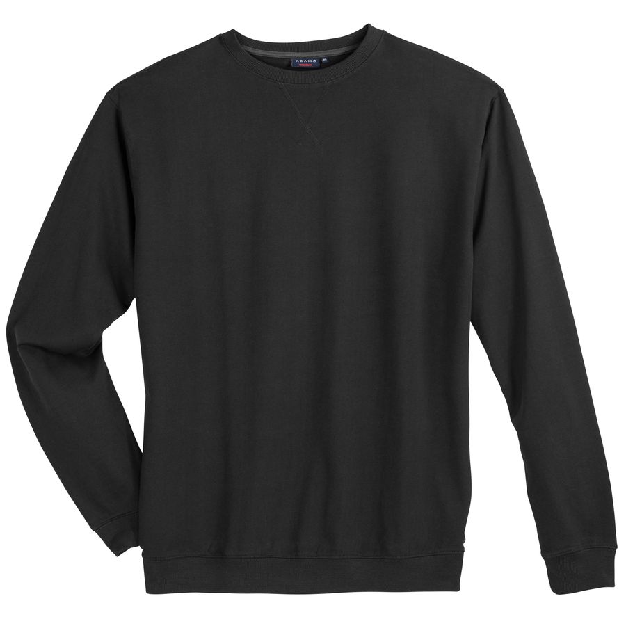 Adamo Basic Sweatshirt Übergröße schwarz