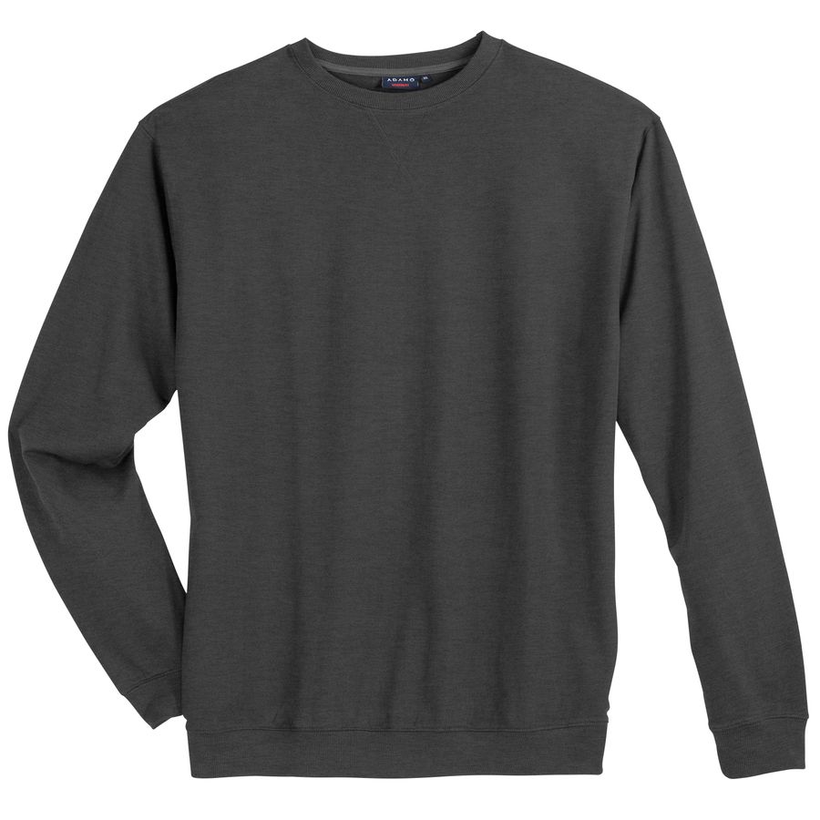 Adamo Basic Sweatshirt Übergröße anthra melange