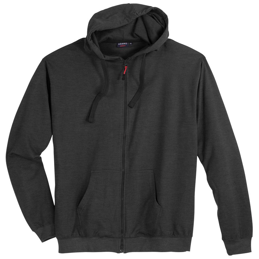 Adamo Basic XXL Sweatjacke Kapuze anthra melange