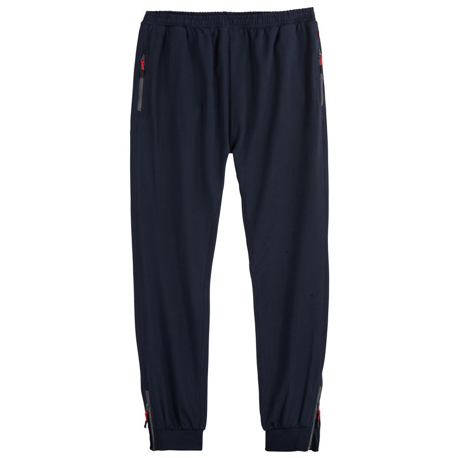 Adamo XXL Sweathose lang Zipper-Bündchen navy