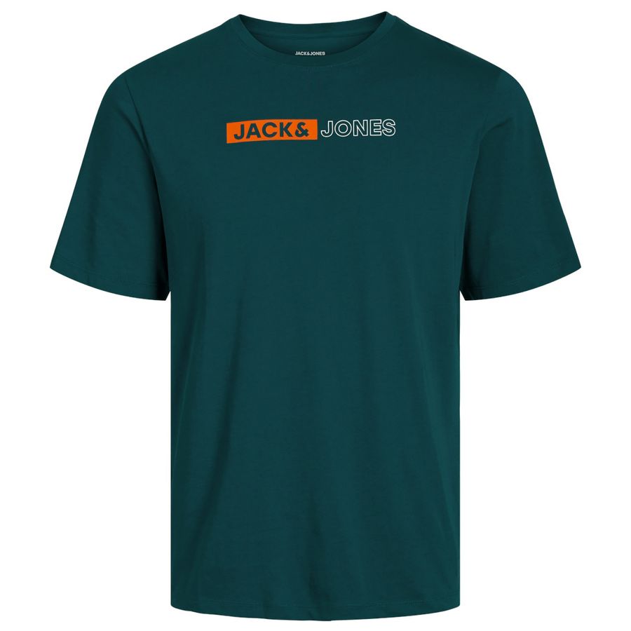 Jack&Jones XXL T-Shirt petrol Brustprint JJECORP