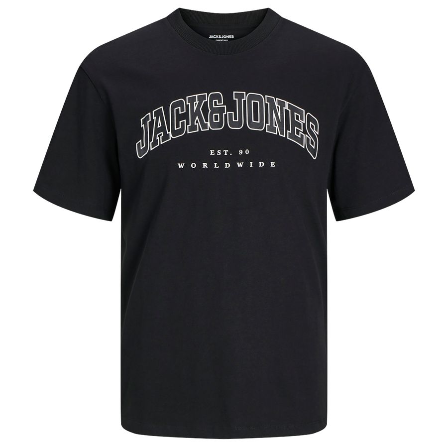 Jack&Jones XXL T-Shirt schwarz JJECALEB VARSITY