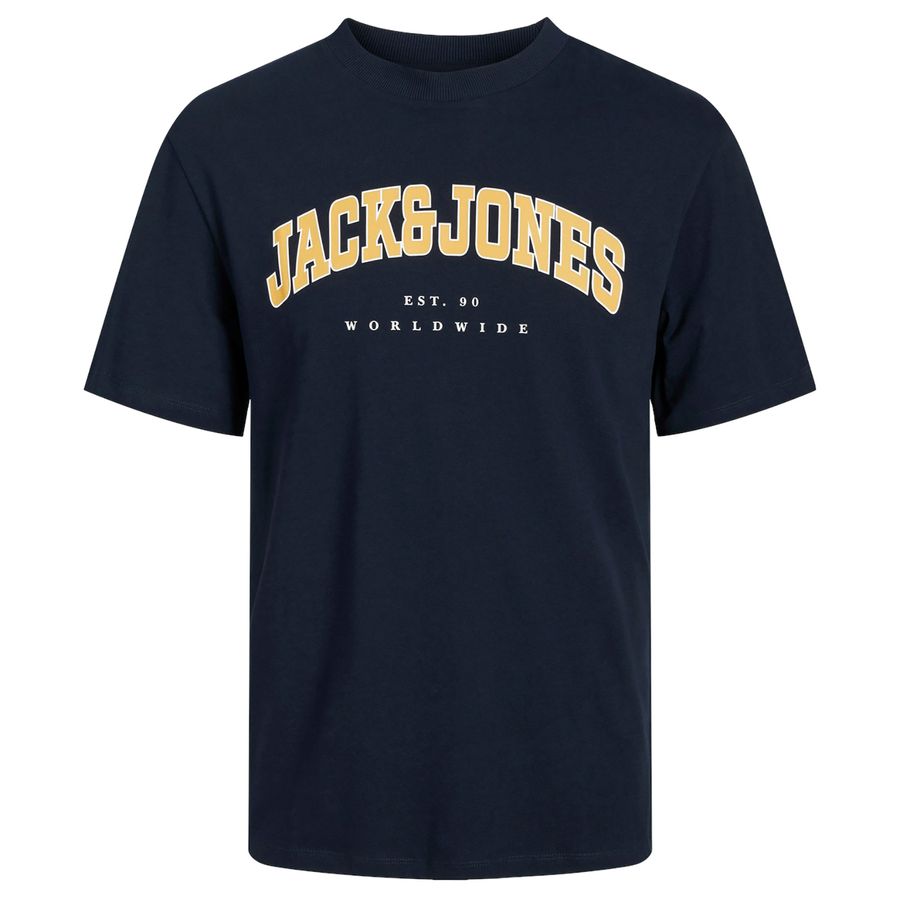 Jack&Jones Übergrößen T-Shirt navy JJECALEB VARSITY
