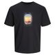 Jack&Jones XXL Print T-Shirt schwarz JORVESTERBRO