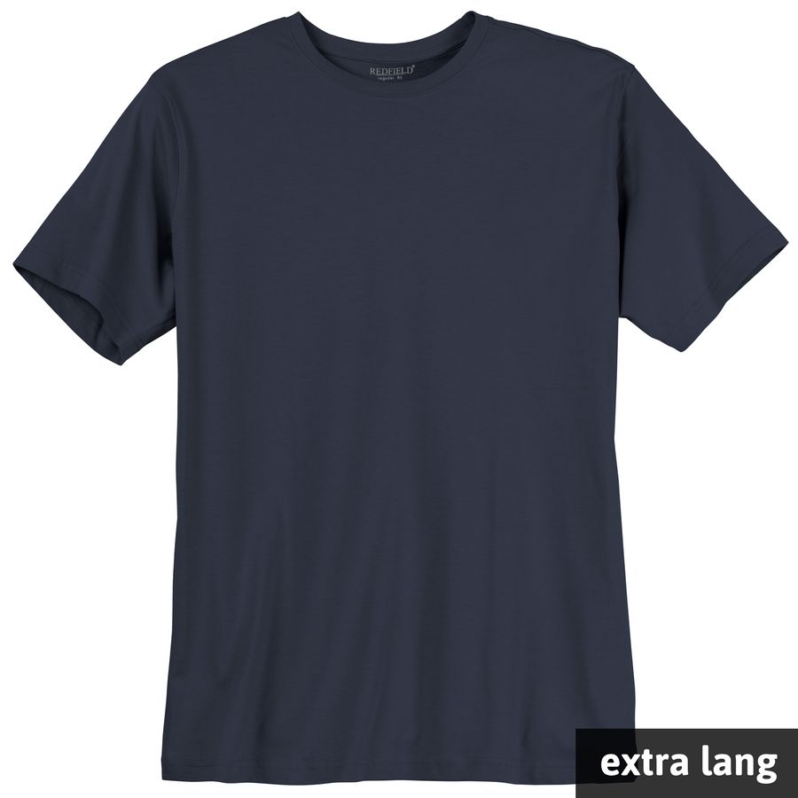 Redfield Übergrößen T-Shirt extra lang dunkelblau