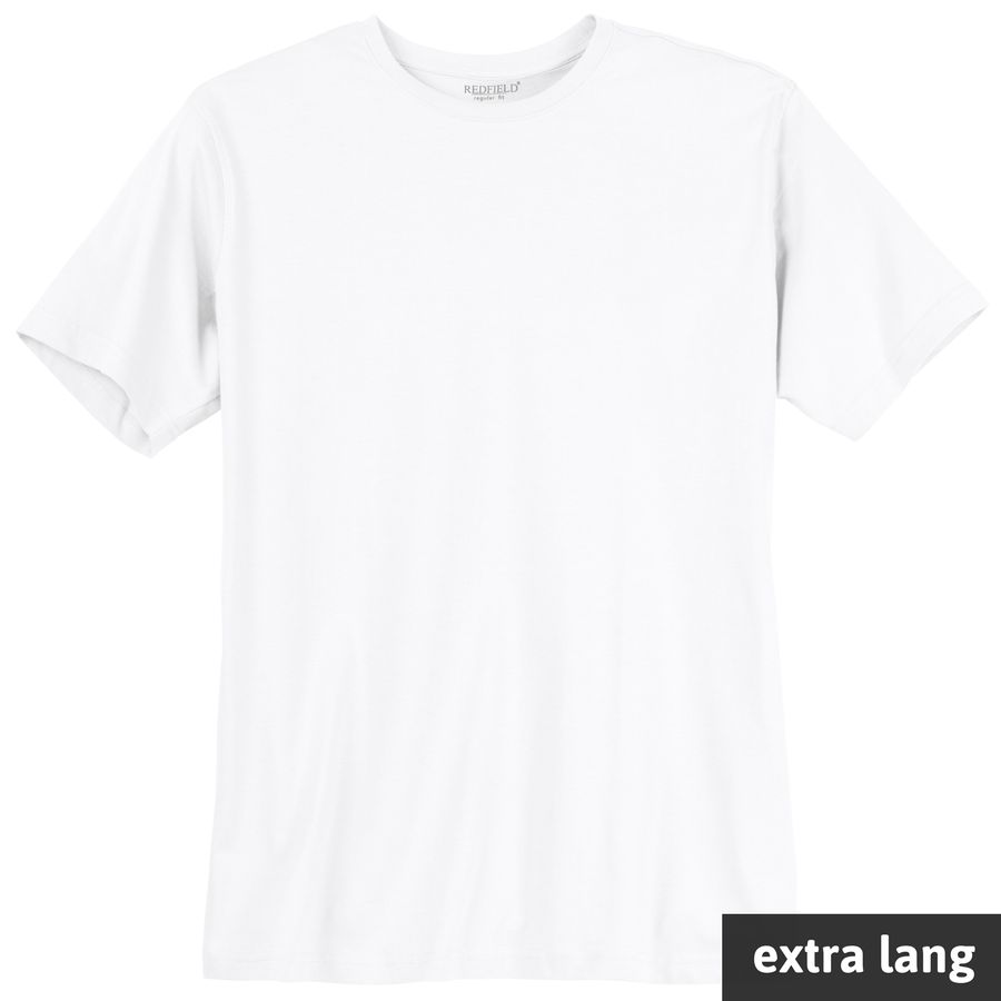 Redfield Übergrößen T-Shirt extra lang weiß