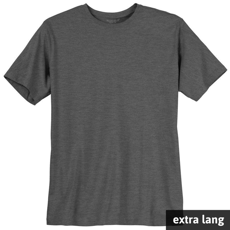 Redfield XXL T-Shirt extra lang anthrazit melange