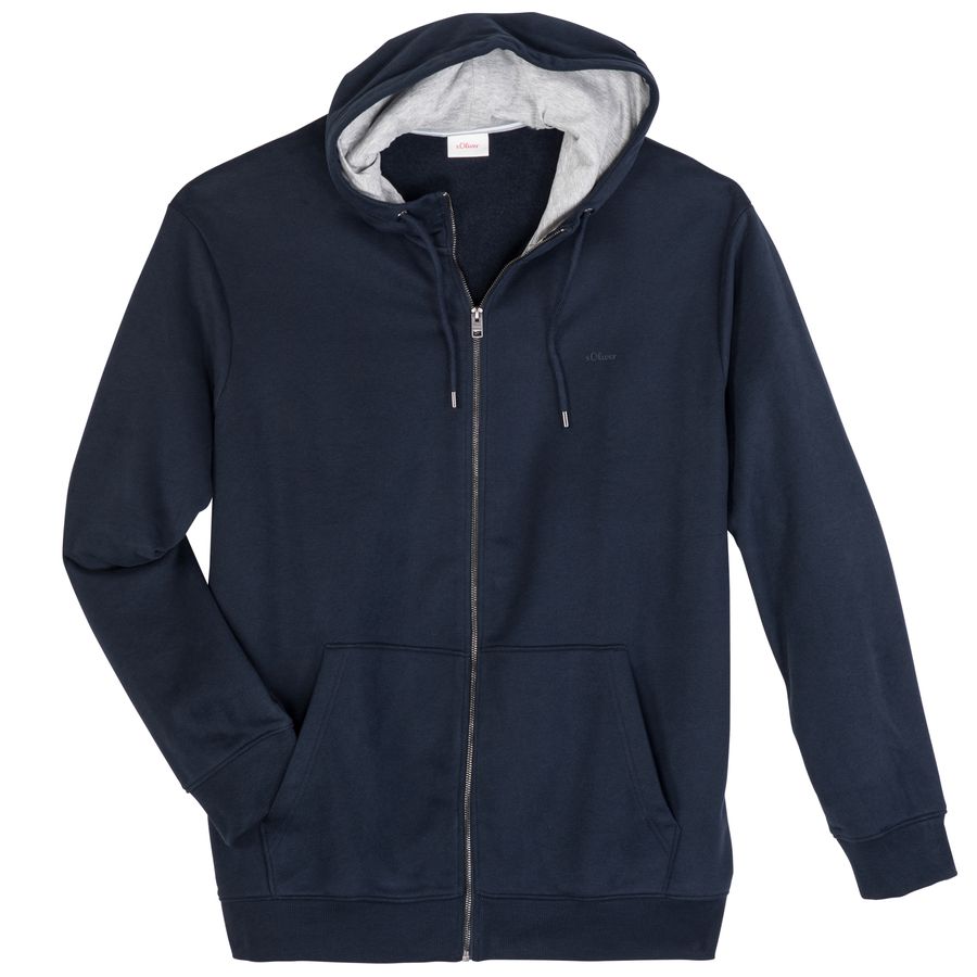 s.Oliver XXL Kapuzen Sweatjacke Basic navy