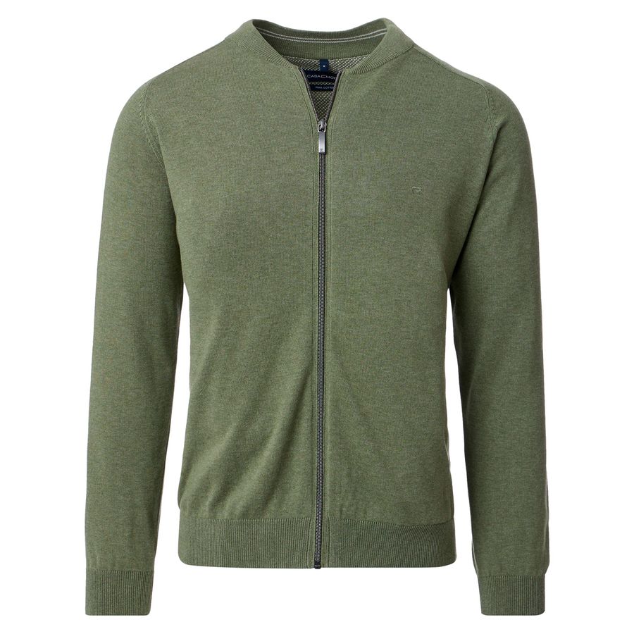 CasaModa XXL Feinstrickjacke schilfgrün melange
