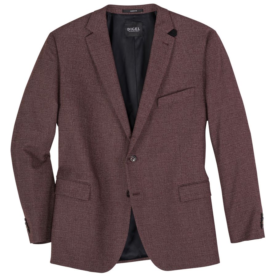 Digel Stretch-Sakko XXL Microstruktur bordeaux Ezzo