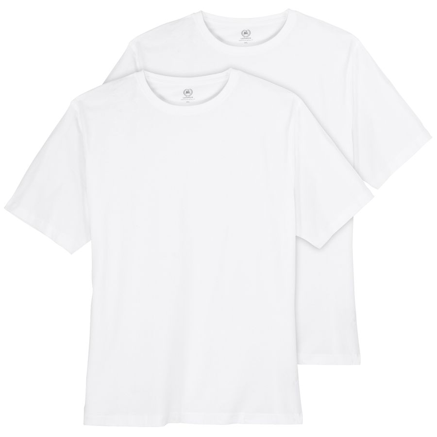 Lerros XXL T-Shirt 2er-Pack weiß