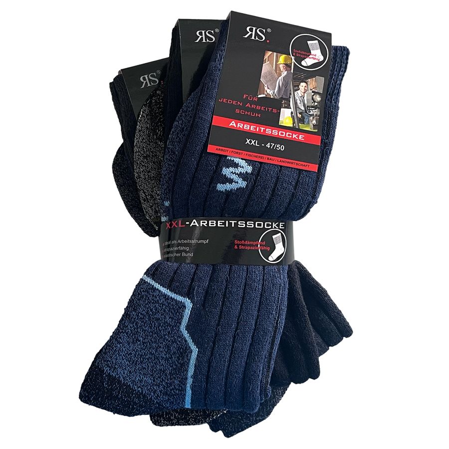 RS Harmony Arbeitssocken 3er-Pack blau/schwarz
