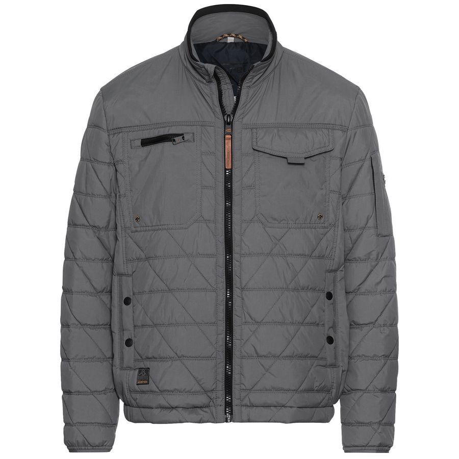 Camel Active XXL Stepp-Blouson Stehkragen grau