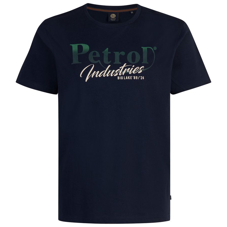 Petrol Industries XXL T-Shirt Logoprint dunkelblau