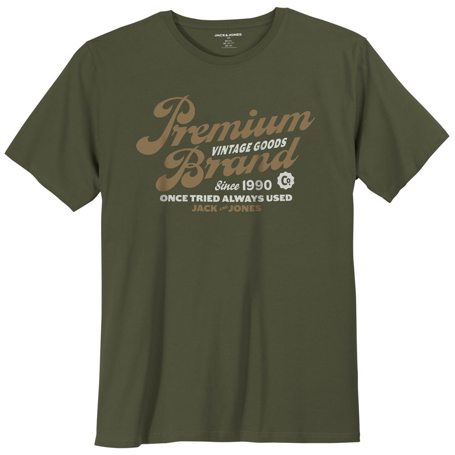 Jack&Jones XXL T-Shirt oliv Print JPRBLUTHOMAS