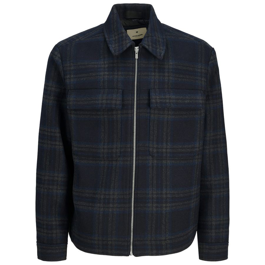 Jack&Jones XXL Hemdjacke navy-grau Karo JPRBLURUSSEL