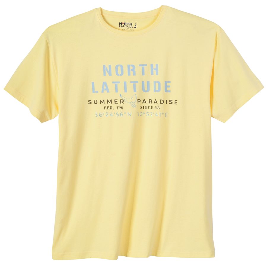 North Latitude XXL T-Shirt gelb Logoprint