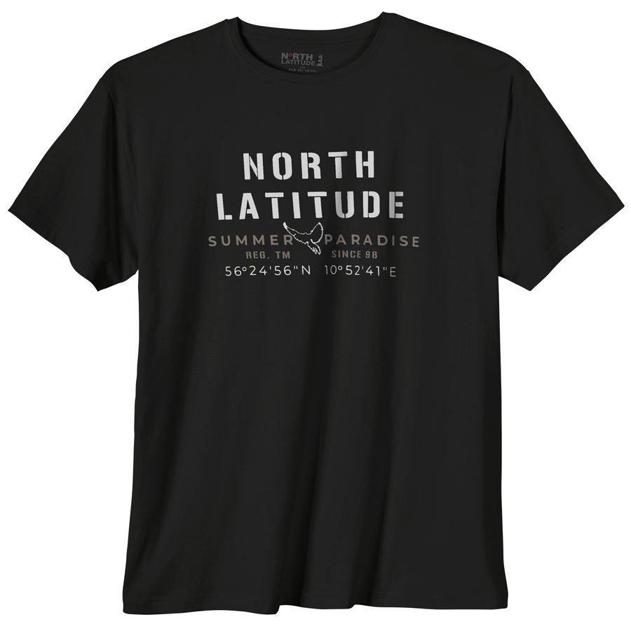North Latitude XXL T-Shirt schwarz Logoprint
