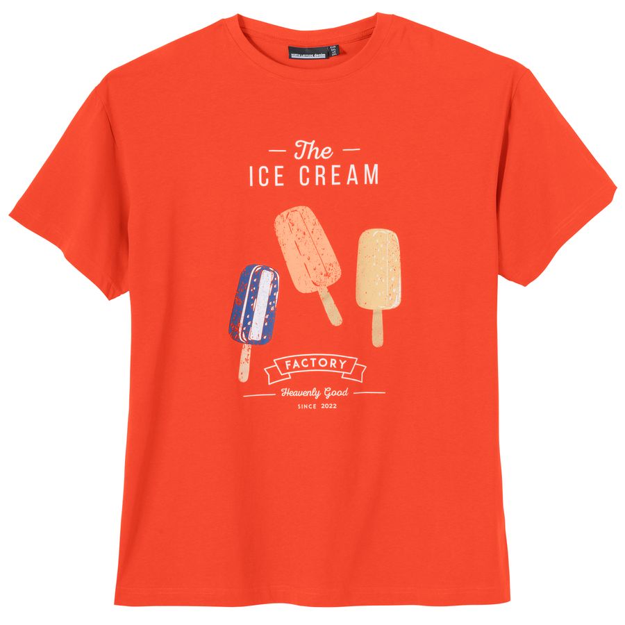 North Latitude XXL T-Shirt orange Eis-Print