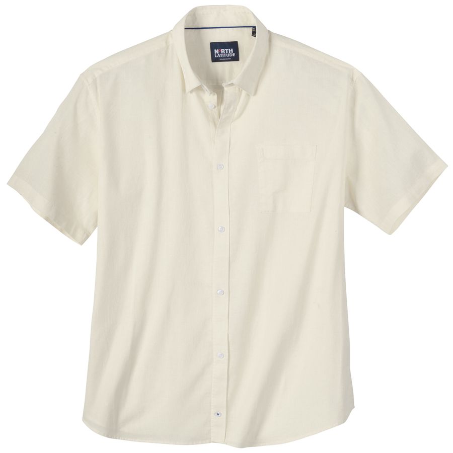 North Latitude Kurzarmhemd XXL Leinen offwhite