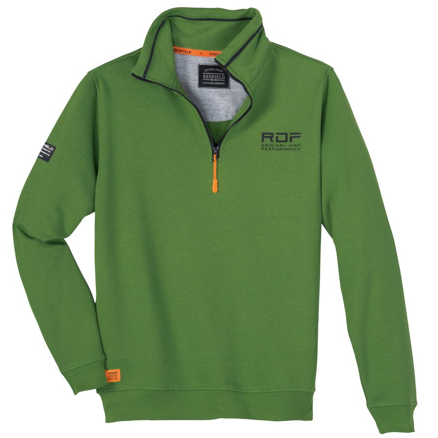 Redfield Übergrößen Sweat-Troyer grün Brustprint
