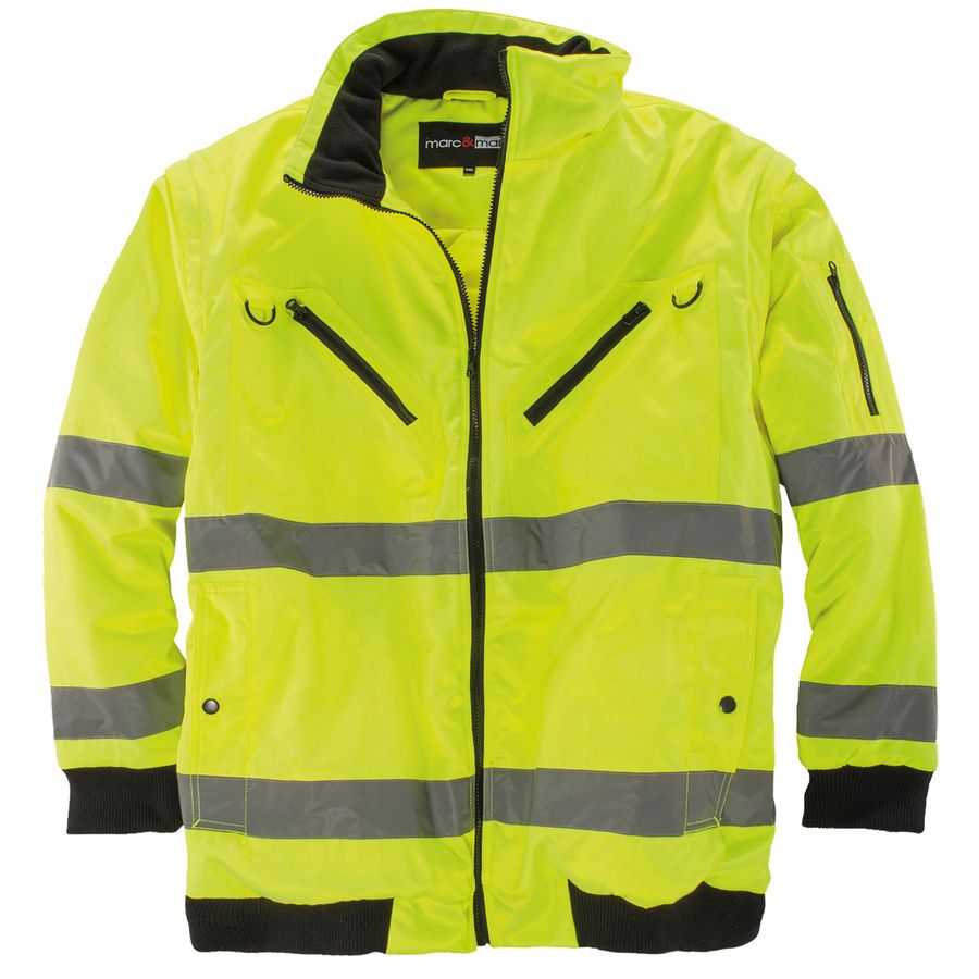 Marc & Mark 2in1 Arbeitsschutzjacke gelb Übergröße