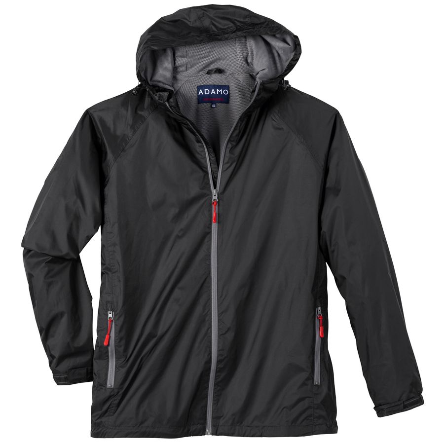 Adamo Fashion Übergrößen Regenjacke schwarz