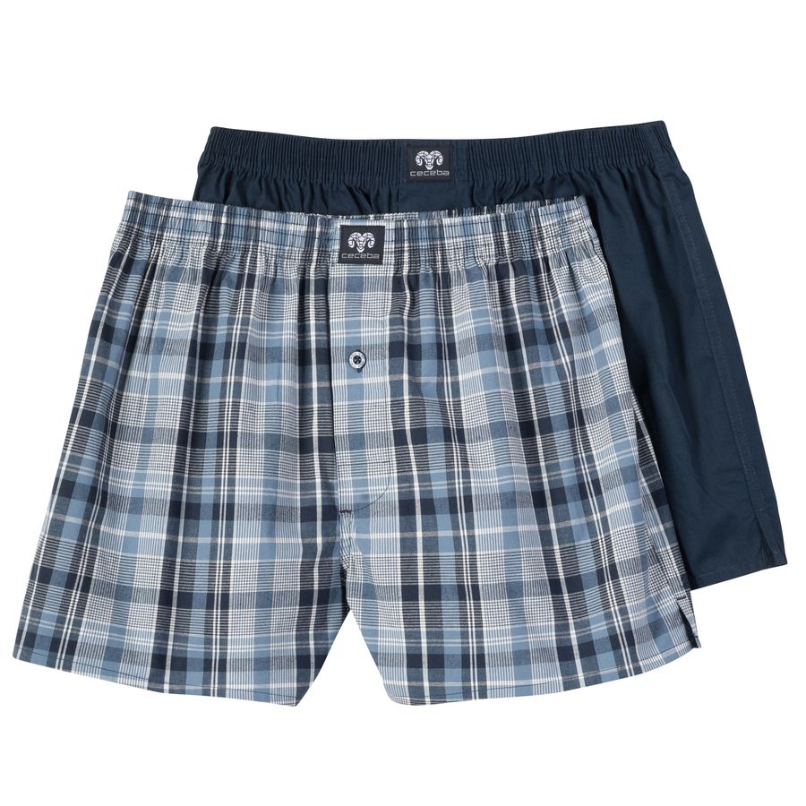 Ceceba 2er-Pack Web-Boxershorts XXL navy/kariert