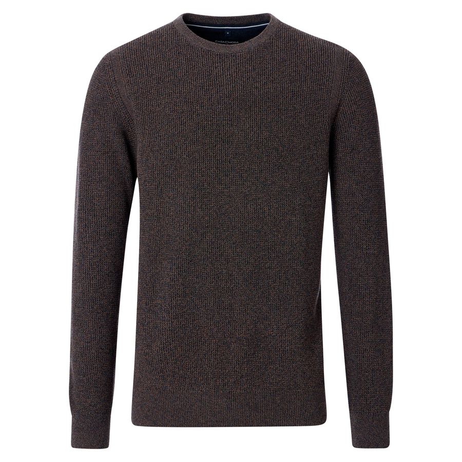 CasaModa Strickpullover beige-blau melange Übergröße