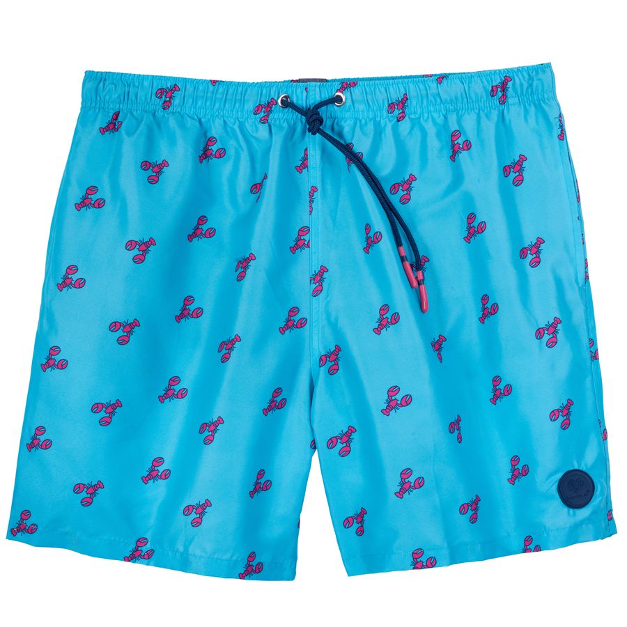 Ceceba Badeshorts türkisblau Hummer-Print Übergröße