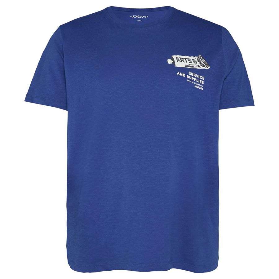 s.Oliver Print T-Shirt royalblau XXL Arts&Crafts