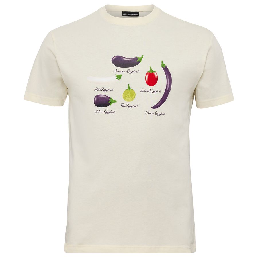 North Latitude XXL T-Shirt creme Auberginen-Print