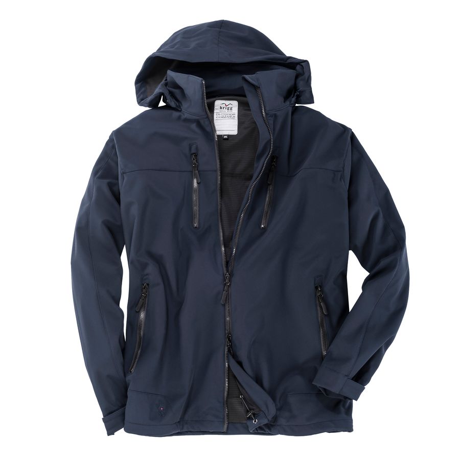 Brigg Übergrößen Stretch-Softshelljacke dunkelblau