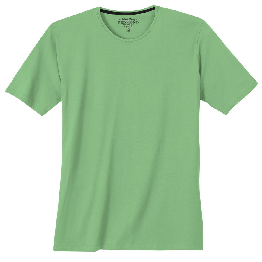Redmond Basic T-Shirt hellgrün Übergröße Rundhals