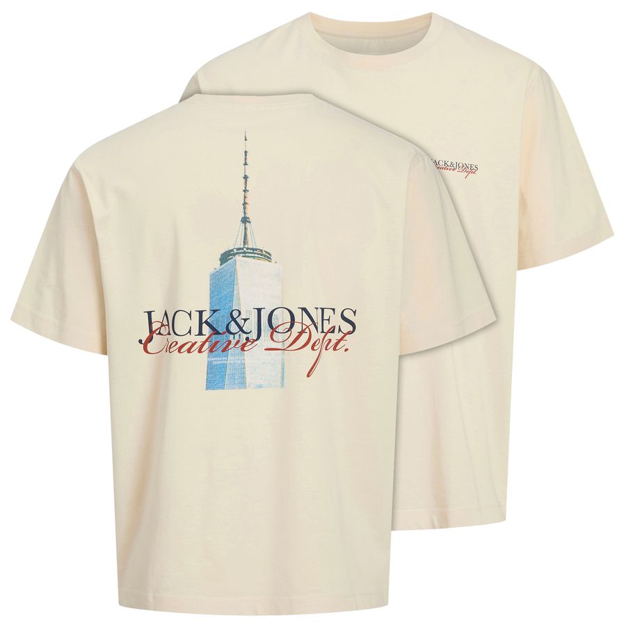Jack&Jones T-Shirt XXL Rückenprint JORBOSTON creme