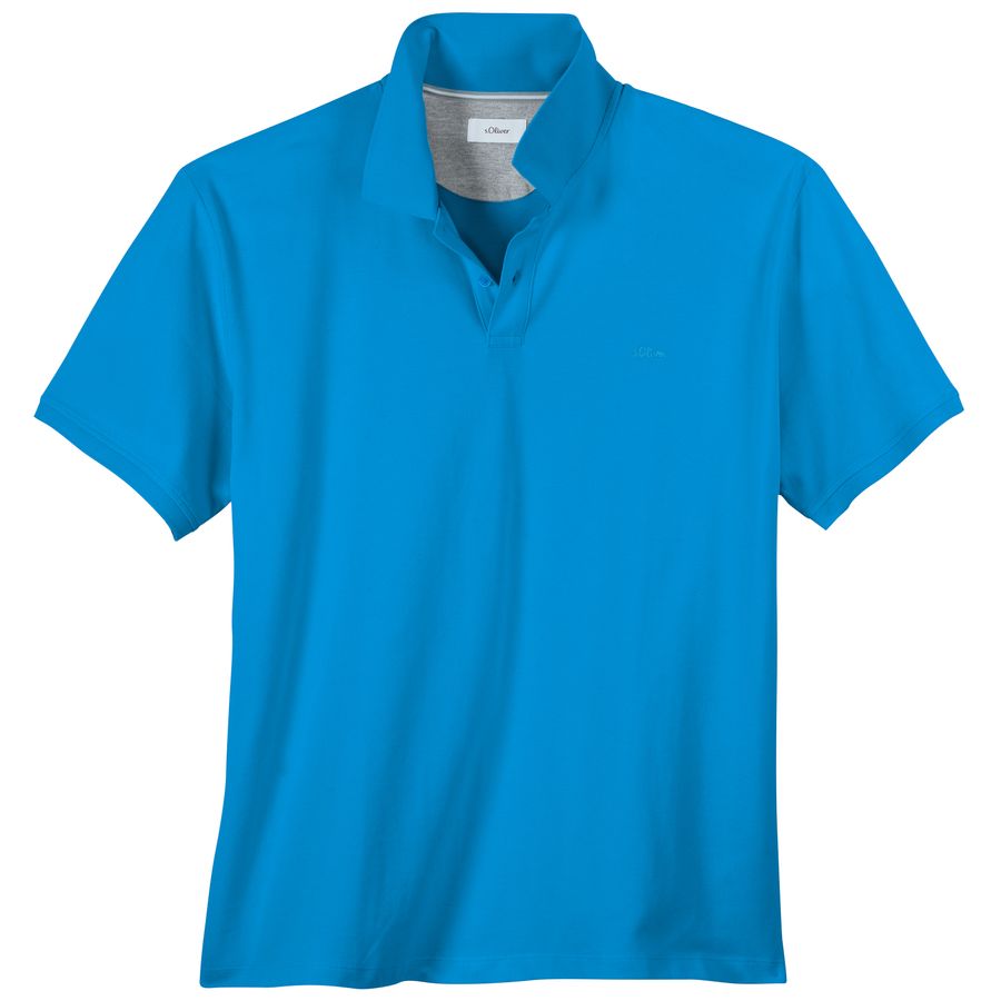 s.Oliver XXL Basic Stretch-Poloshirt türkisblau