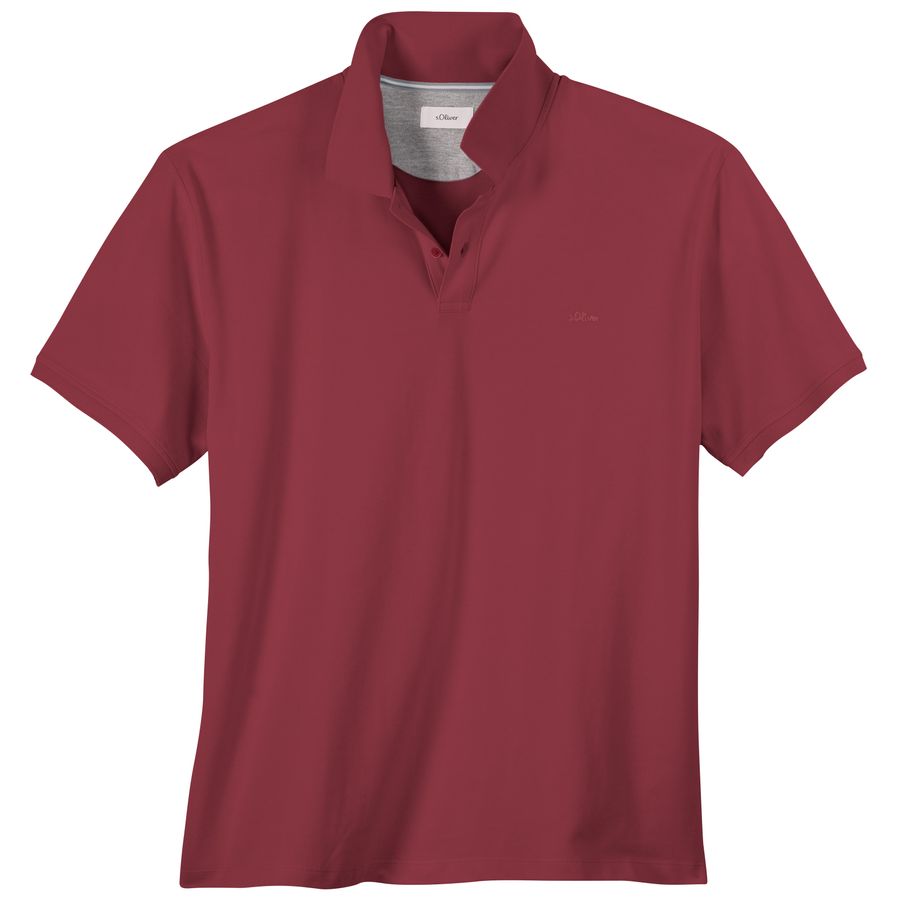 s.Oliver Übergrößen Basic Stretch-Poloshirt rot