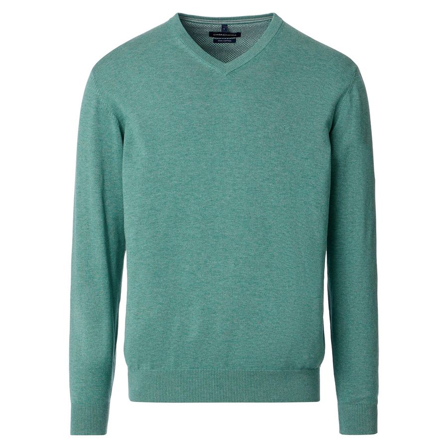 CasaModa XXL Pullover V-Neck mintgrün melange